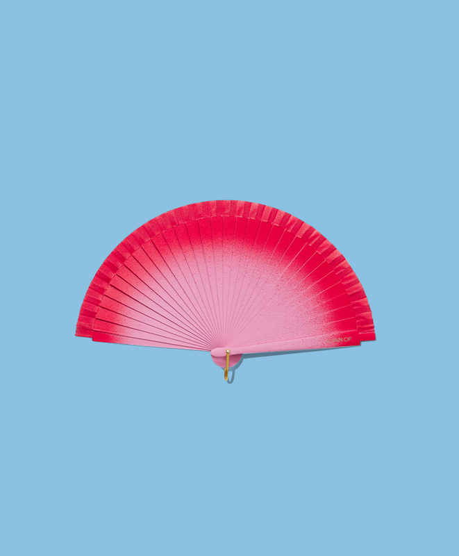 NEU* COTTON CANDY Fächer – 19 cm – Rosa und Rot