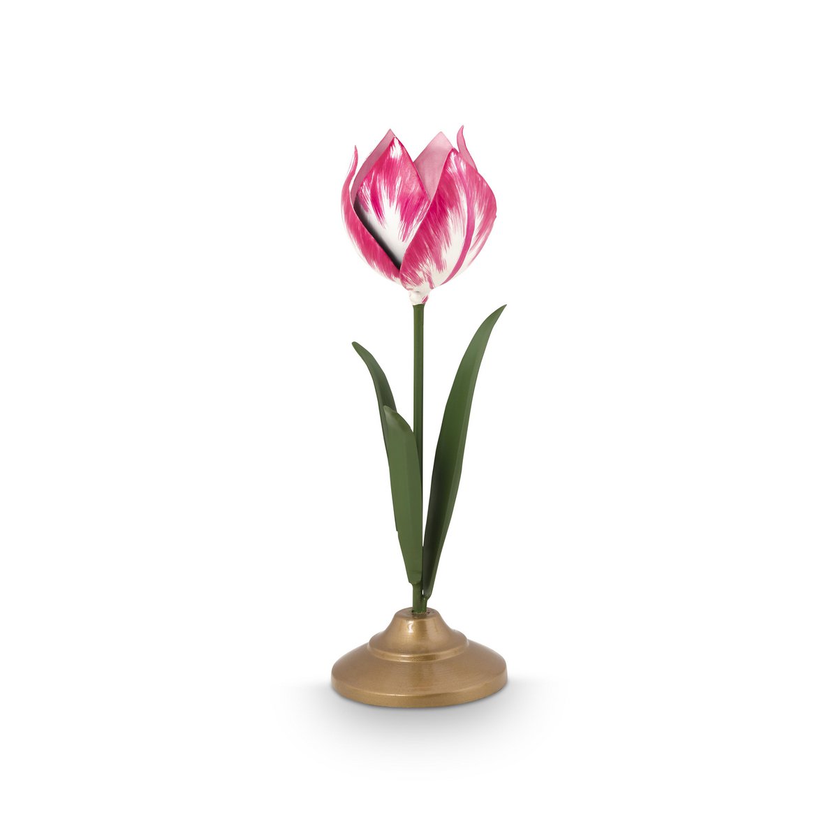 Candle Holder Metal Tulip Pink 26cm