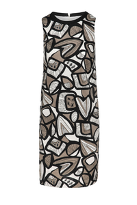 Mouwloze jurk met print