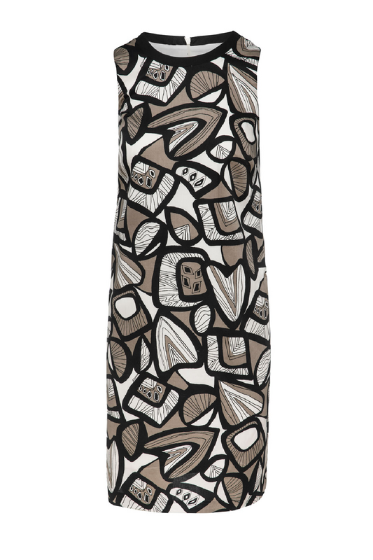 Vestido estampado sin mangas