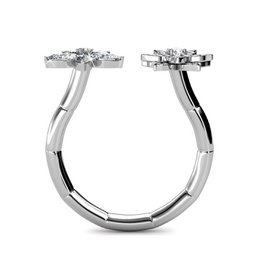 Fraternal Bloom Ring - Silver and Crystal