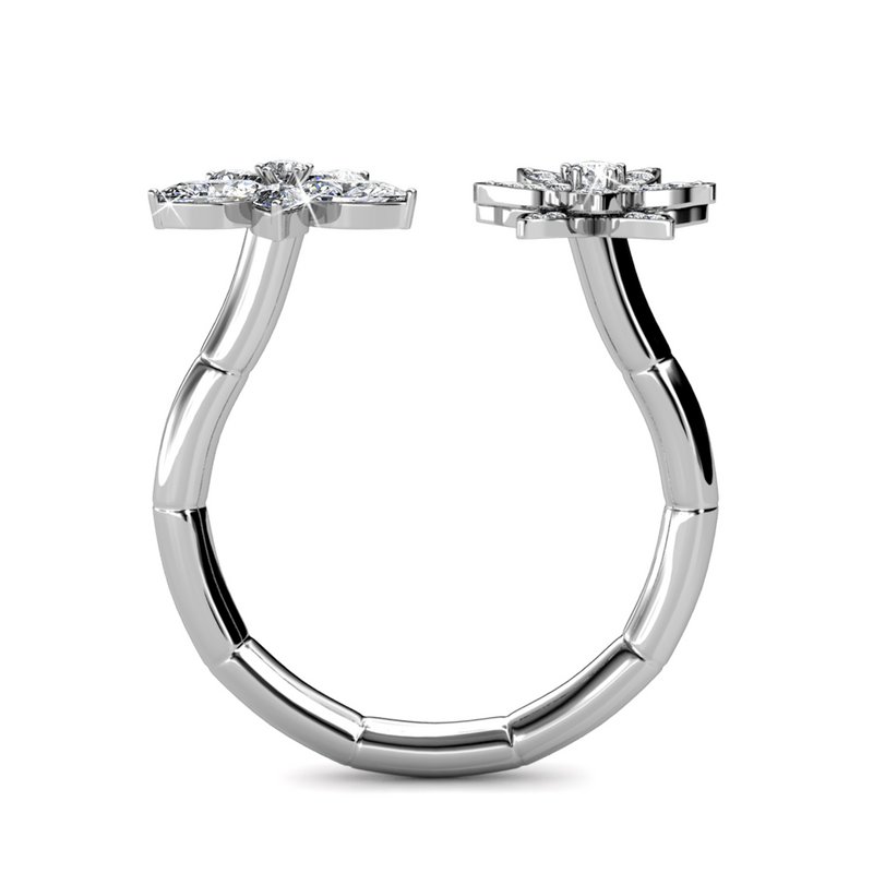 Fraternal Bloom Ring - Silver and Crystal