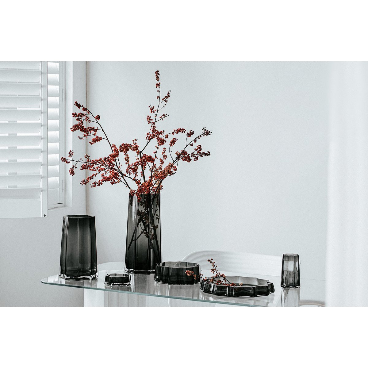 Moderno-Classico Vaso di lusso, design elegante, LENOX 30 Grigio