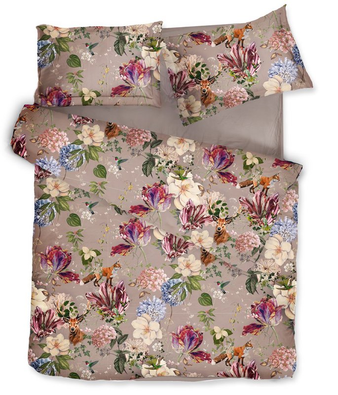 Set biancheria da letto in raso Magic Garden Grey Cliff