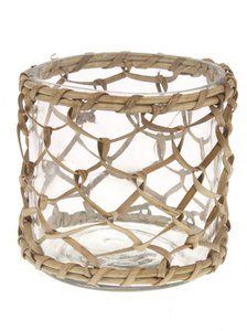 Glass with wickerwork open