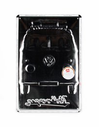 Volkswagen VW T1 Bus Metalskilt 20x30cm - Samba Stripes/Rød