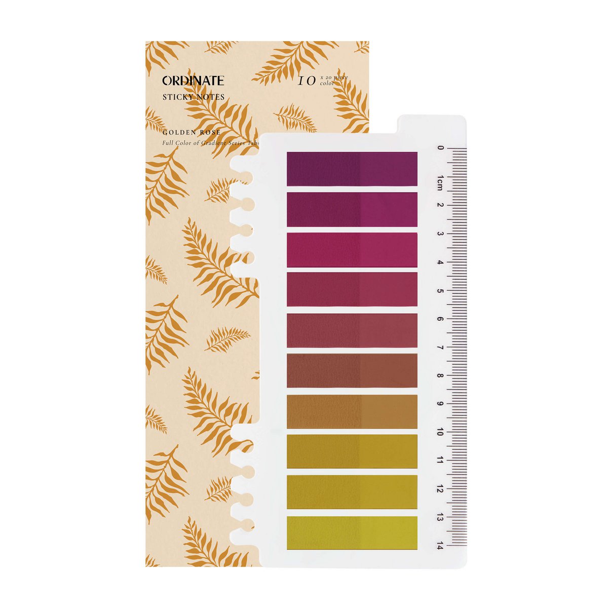 Golden Rose | Sticky Notes | Ordinate Transparent Haftnotizen | Seitenmarkierer | Ästhetischer Post it | Haftstreifen |