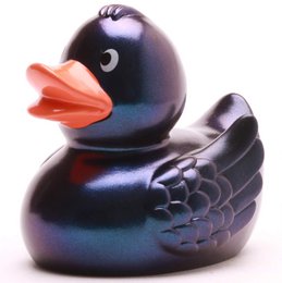 Badeente Milena Metallic blau - Gummiente