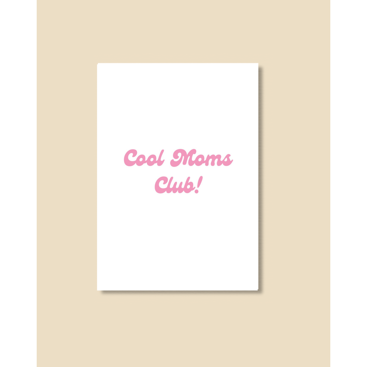 Postcard Cool Moms Club! Pink