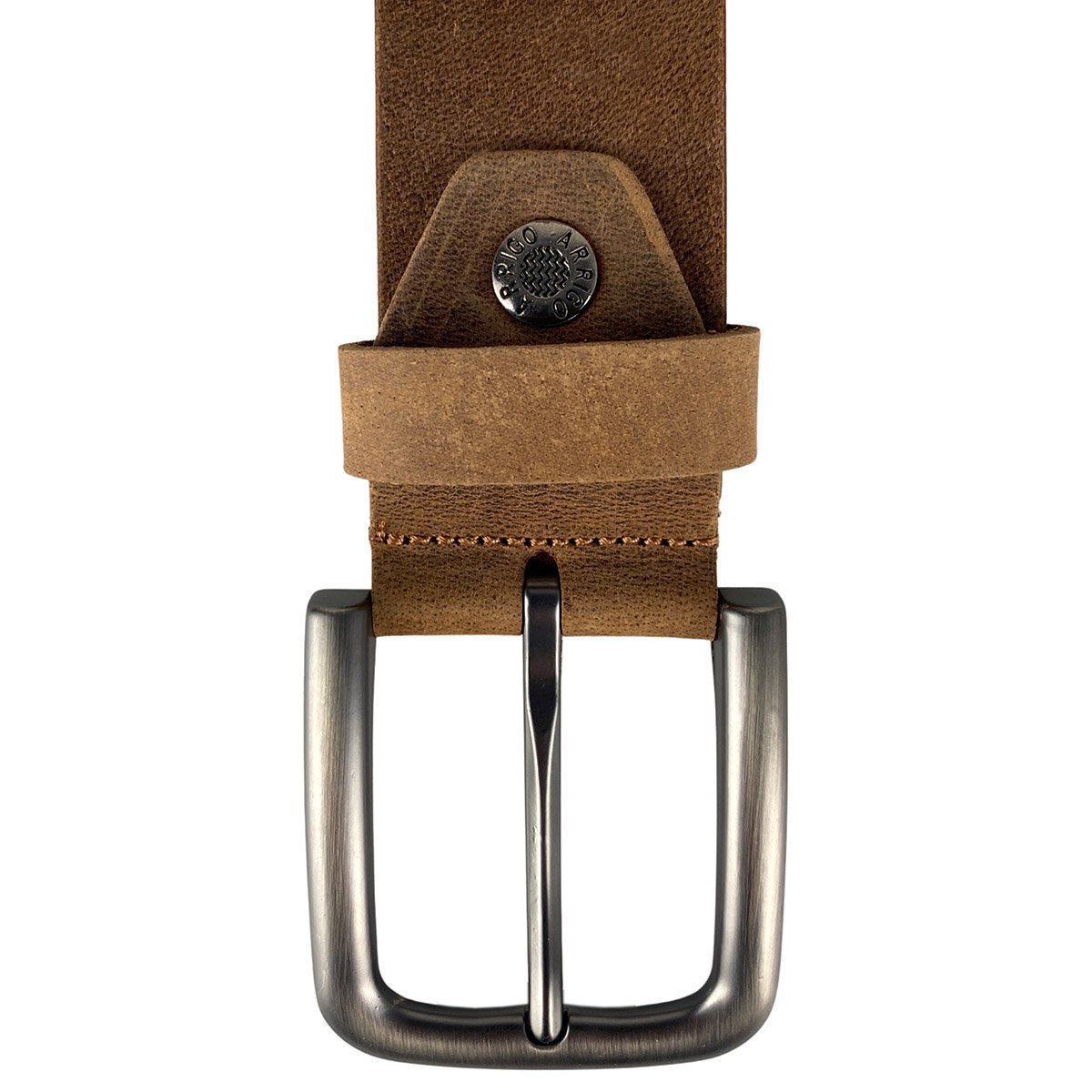 Herrengürtel - Damengürtel - Braunes italienisches Leder - 4 cm breiter lässiger Ledergürtel