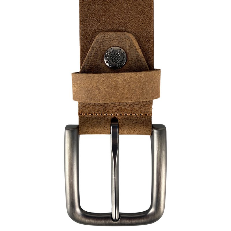 Herrengürtel - Damengürtel - Braunes italienisches Leder - 4 cm breiter lässiger Ledergürtel