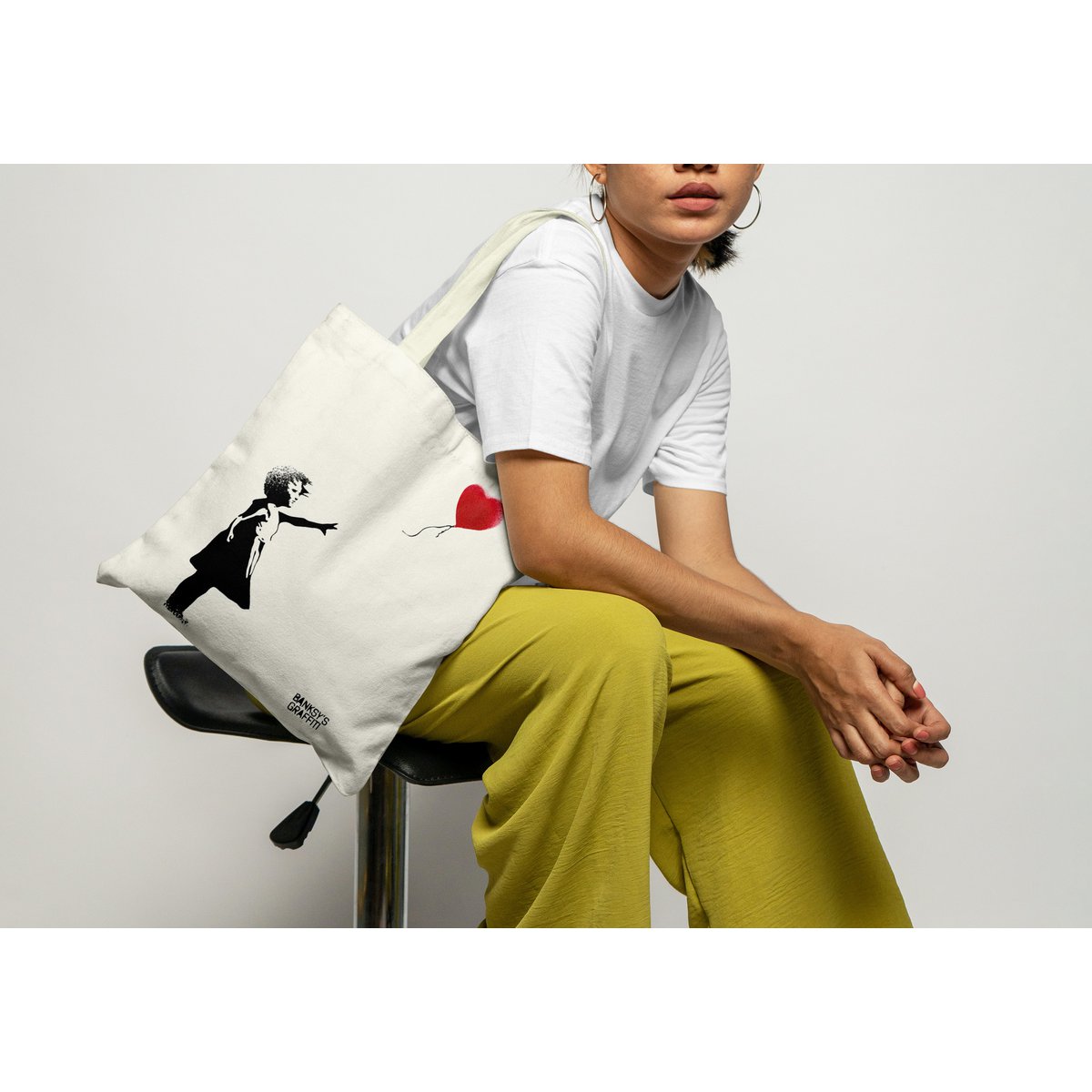Banksy's Graffiti Tote Bag/Street Bag - Ballonmeisje