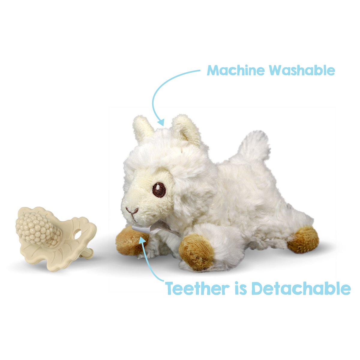 RaZbuddy pacifier hug Llama + RaZberry teat beige