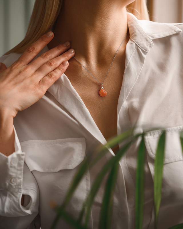 Edelsteinkette mit Carneool - Positivität