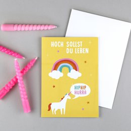 Geburtstagskarte Einhorn Paula
