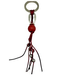  Red and silver keychain with kiss charms and beads
colors: red, silver
materials: metal, beads
style: charm, pendant
shape: round, dangling