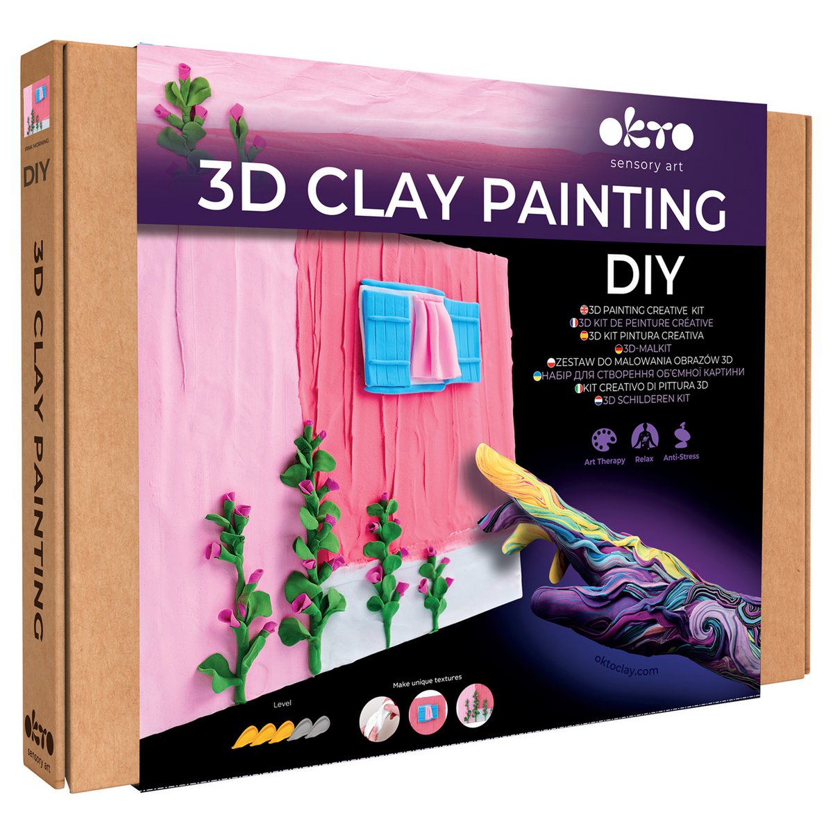 Okto Sensory Art 3D Painting - Windows - Pink Morning
