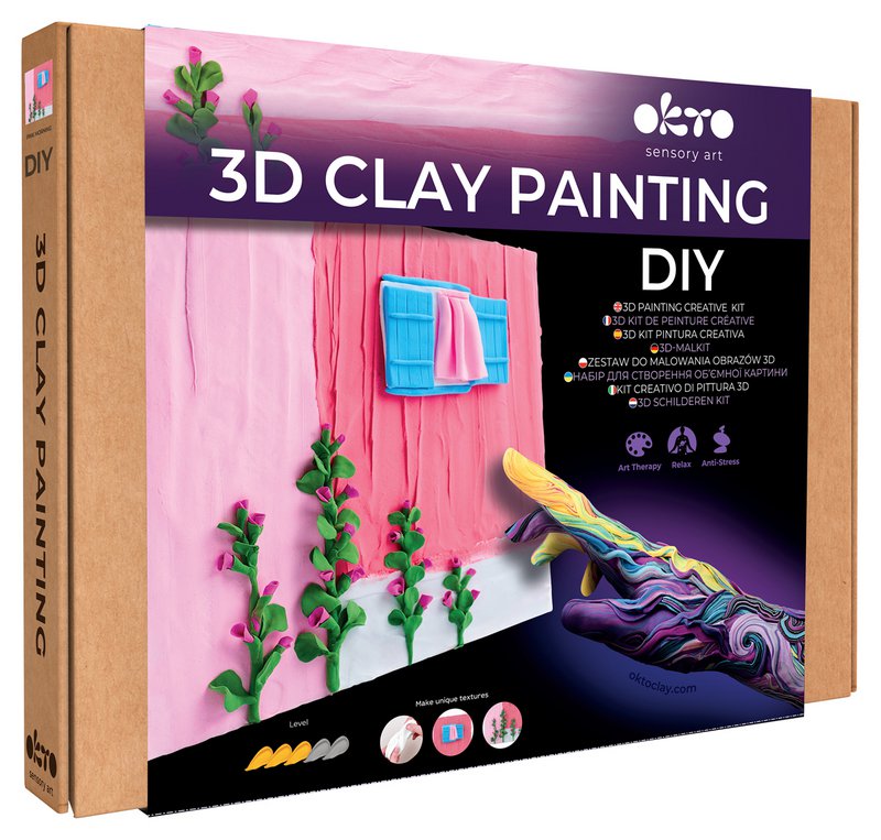 Okto Sensory Art 3D Painting - Windows - Pink Morning