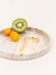 Groot rond dienblad in natuursteen