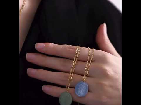 Botanical Mother of Pearl Medallion Necklace