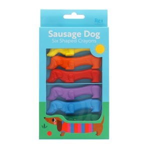 Buntstifte in Hundeform (6er-Set) – Sunny Sausage Dog