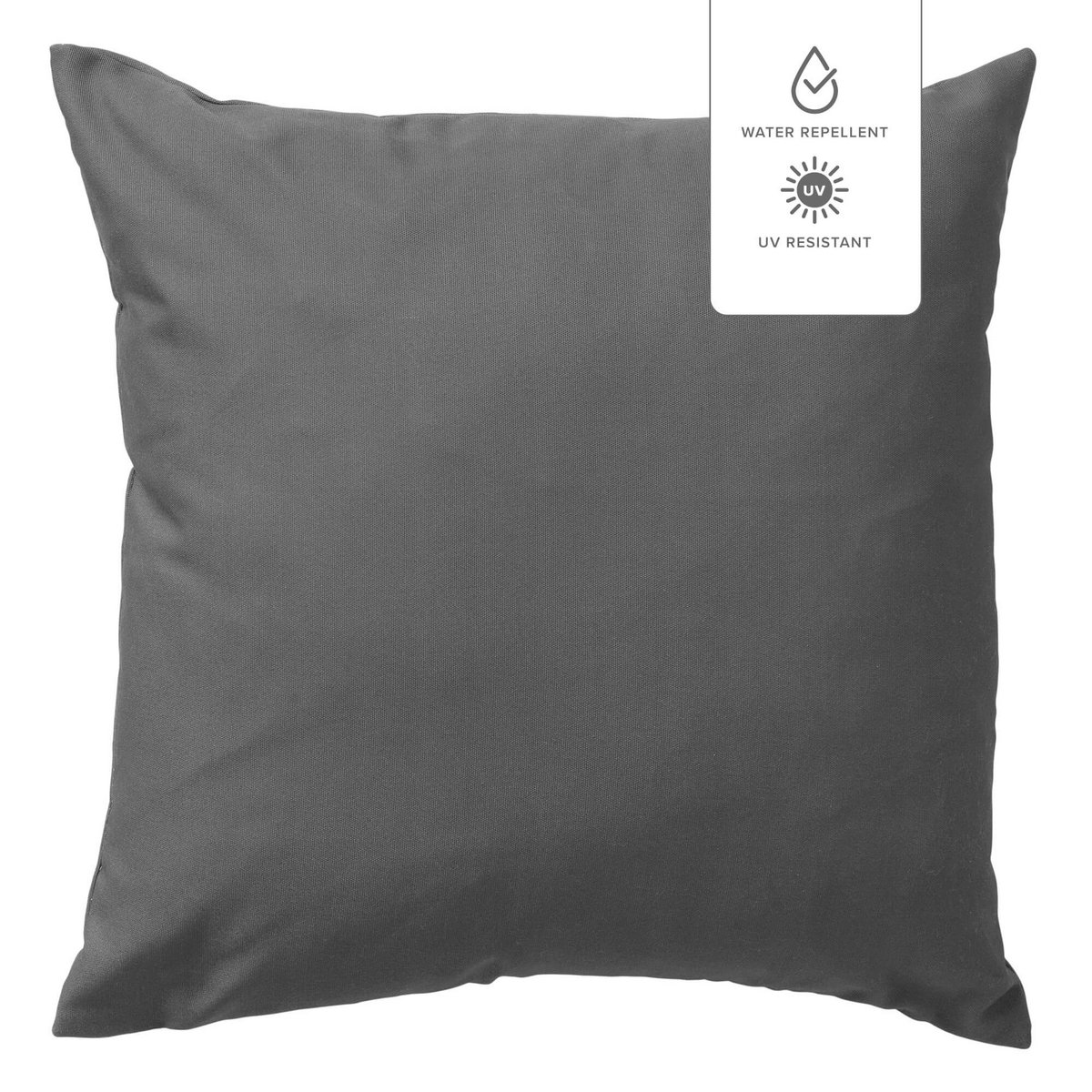Dutch Decor SANTORINI - Outdoor Cushion 45x45 cm - water-repellent and UV-resistant - Charcoal Gray
