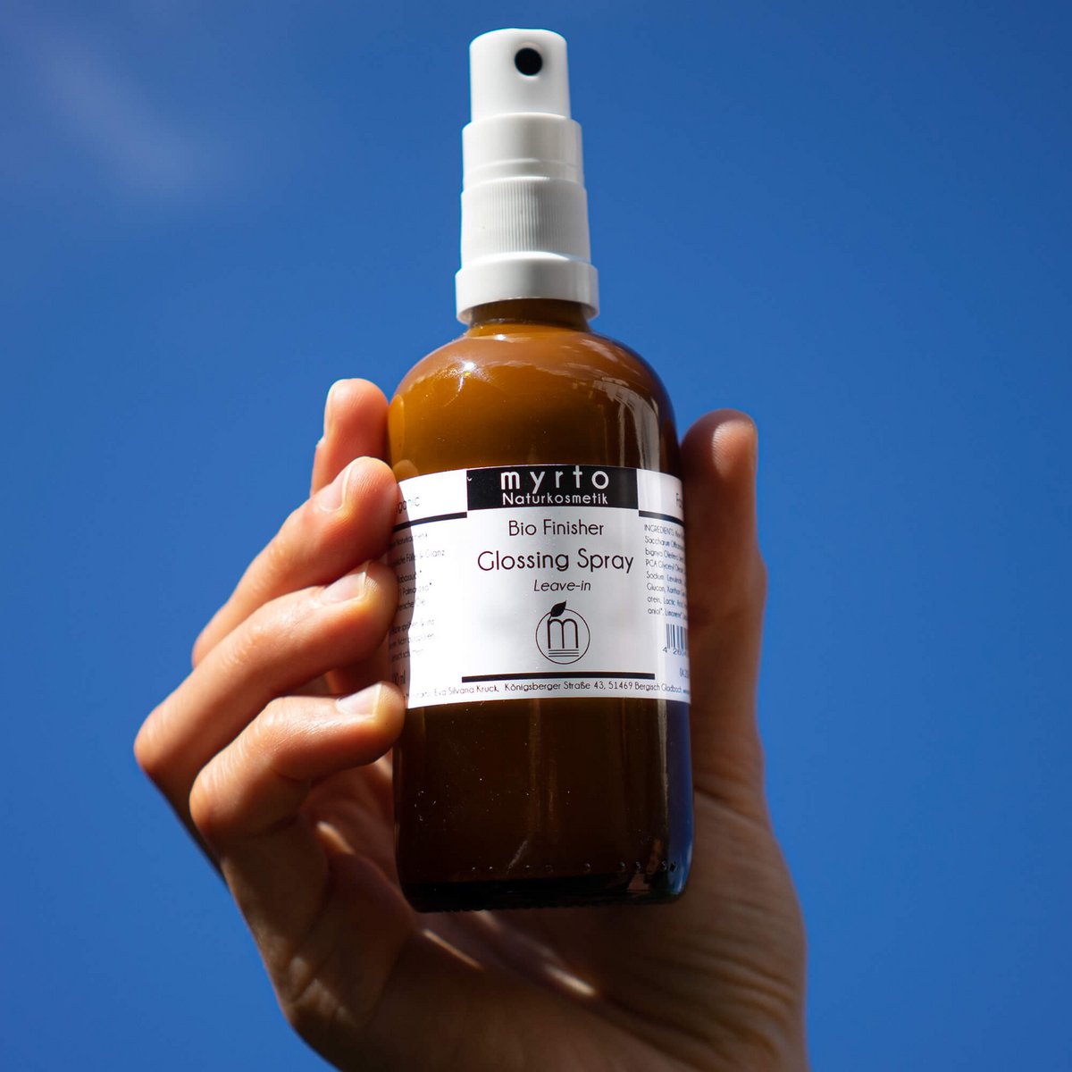 myrto Bio Finisher Glossing Gel - hair gel for heat protection and shine