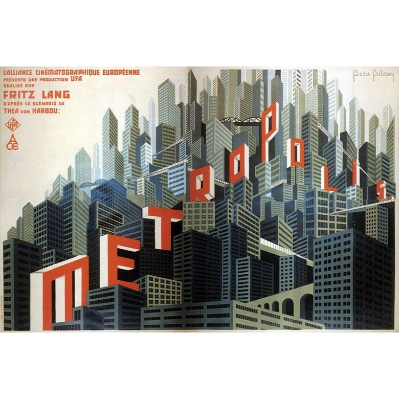 Pakiet magnesów na lodówkę Fritz Lang Metropolis Mega Modern Architecture (72 sztuki)