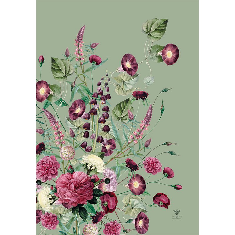 Bio -Geschirrtuch - Blüte Garten JL
