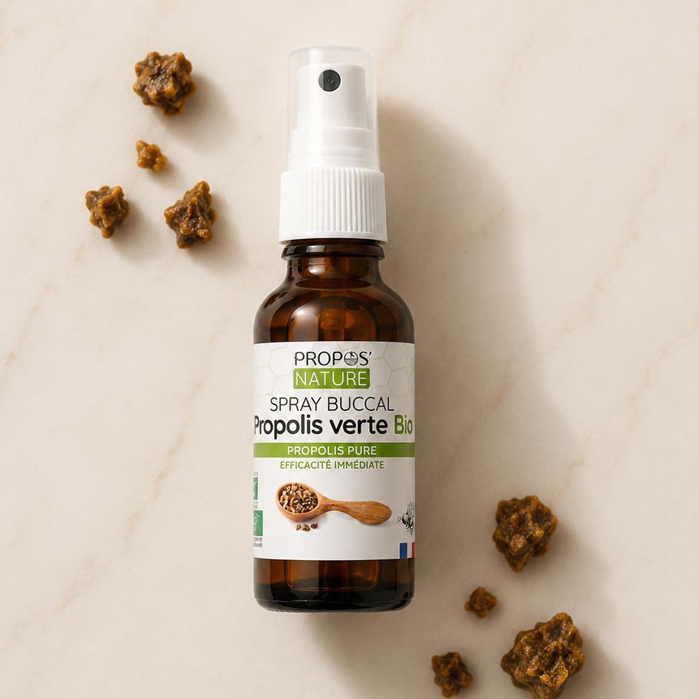 MONDELINGE SPRAY VAN BIOLOGISCHE GROENE PROPOLIS - KEELPIJN - 15ML