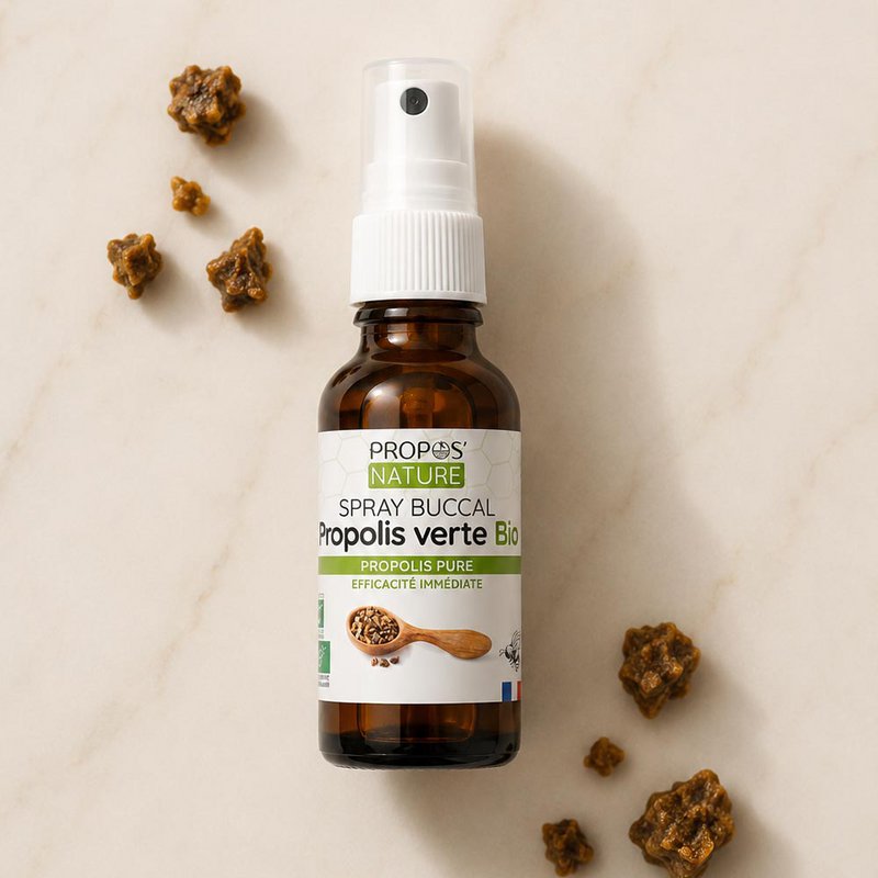 MONDELINGE SPRAY VAN BIOLOGISCHE GROENE PROPOLIS - KEELPIJN - 15ML