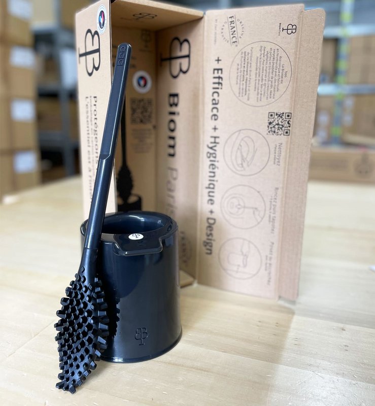 bbb La Brosse WC Bio-sourcées Et Recyclées Noir Zan