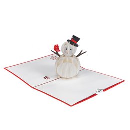 Carte pop-up de bonhomme de neige