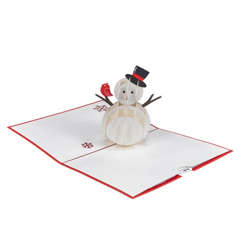 Carte pop-up de bonhomme de neige
