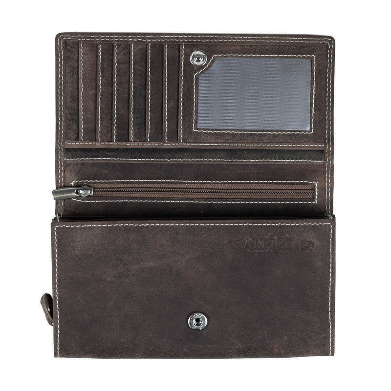 Large Buffalo Leather Wallet with Flap - 3 Colours - Arrigo