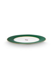 Plate Love Birds Deer Dark Green 17cm