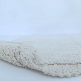 Rechteckiger doppelseitiger Kinderteppich aus Baumwolle MIANA Ecru