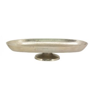 Decorative bowl made of metal, oval