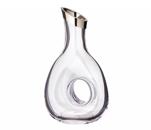 EDZARD decanter Gordon, hand-blown crystal glass with platinum rim, height 30 cm, capacity 1.2 liters