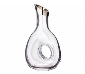 EDZARD decanter Gordon, hand-blown crystal glass with platinum rim, height 30 cm, capacity 1.2 liters