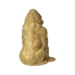 Decorative golden resin gorilla H23x16x13