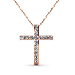 Traverse-hangers - rosé goud en kristal