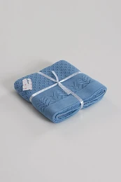 Coperta estiva per bebè in maglia, punto traforato