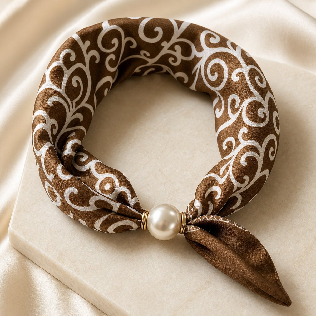HS Pearl Scarf New Colors - Magnetic Pearl Closure