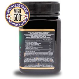 100 % ren, rå Manuka honning MGO 500+ (500 gram)