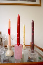 Design Dinner candles - Set of 4 - Hearts On Fire