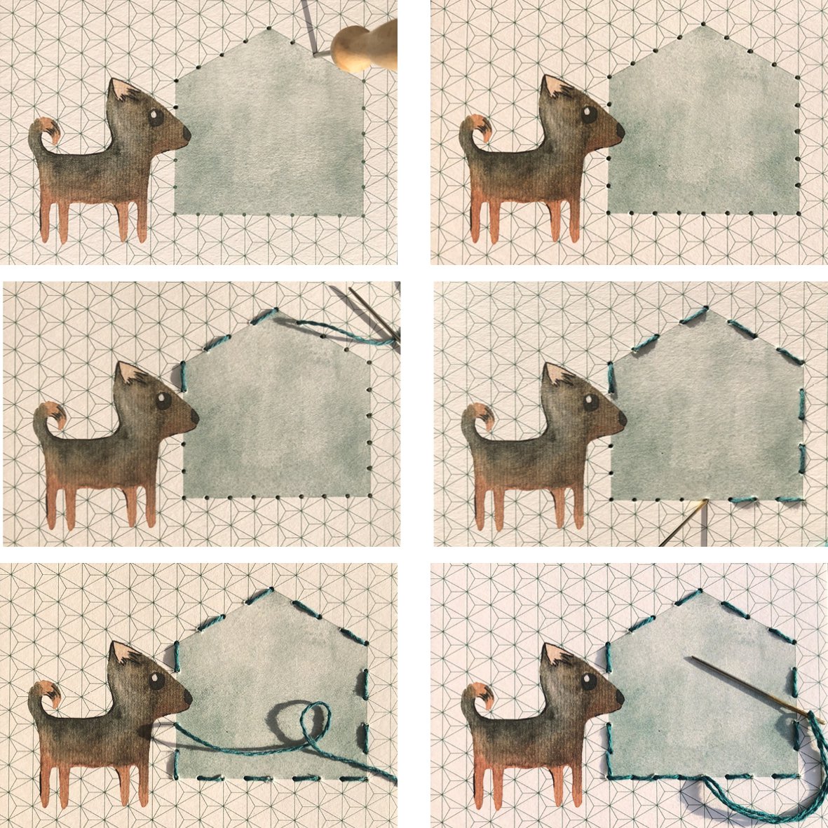 Bastelset Prick-Stick 'Friends' Prickeln + Sticken