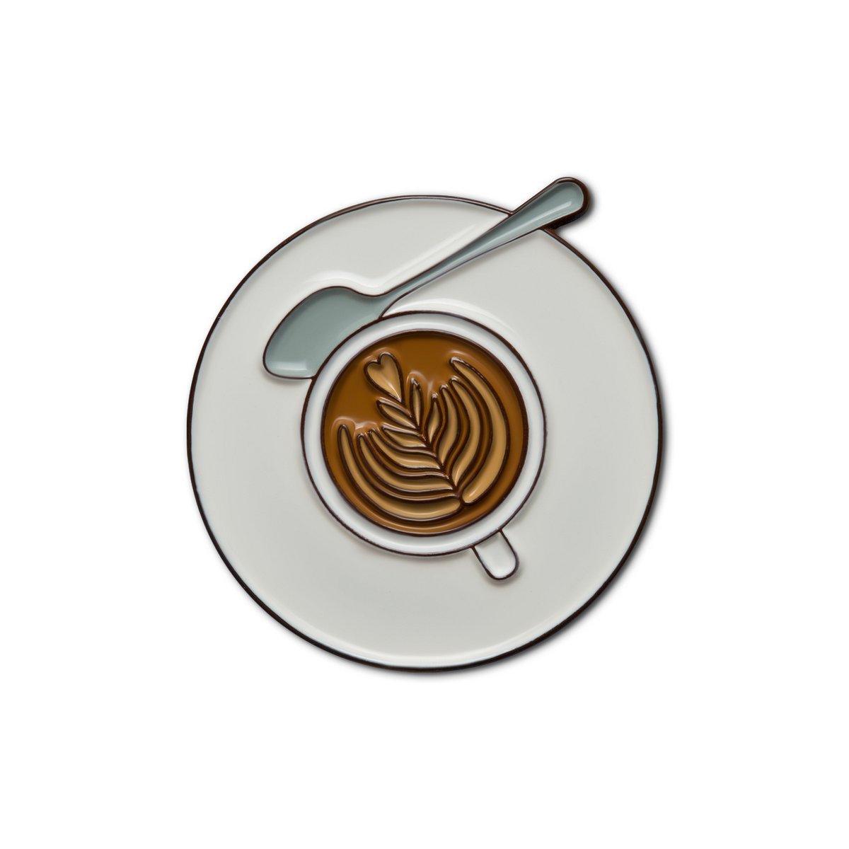 Spilla smaltata "Tazza di caffè"