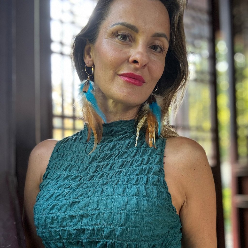 Boucles d'oreilles BOHO avec longues plumes