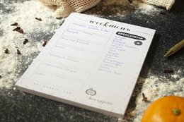 Meal Planner Paper A5 Black White // Notepad Menu Planner